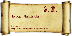 Holop Melinda névjegykártya